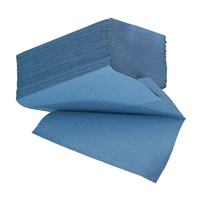 Picture of HV1B35DS 1PLY BLUE V FOLD H/TOWEL 3510 SHEETS