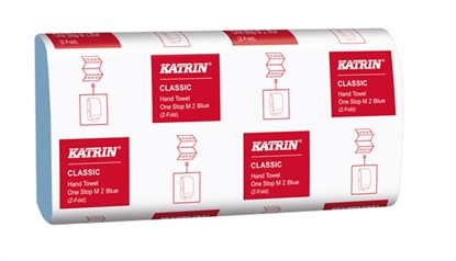 Picture of Katrin 38107 Classic Hand Towel One Stop M2 Z-Fold 2 Ply- Blue