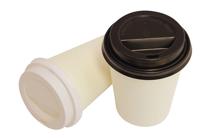 Picture of Kraft White PS Lid for 12oz & 16oz Ripple Cup