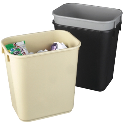 Picture of Rectangular 12 Litre Plastic Waste Basket Bin Grey