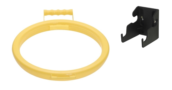 Picture of HILLBRUSH BAG HOOP 355MM & WALLBRACKET SET YELLOW- SOLD EACH