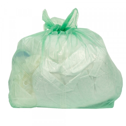 Picture of GREEN SOLUBLE STRIP LAUNDRY BAGS 18X28X30"- 200 BAGS PER CASE