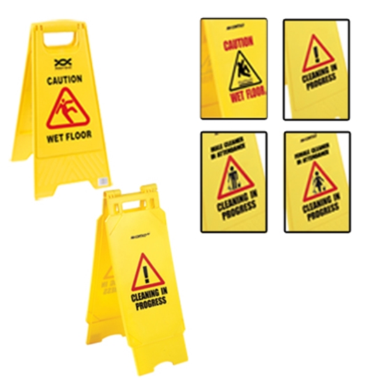 Picture of ECONOMY 62CM 'WET FLOOR/ CLEANING SIGN' SAFETY SIGN- SOLD EACH***