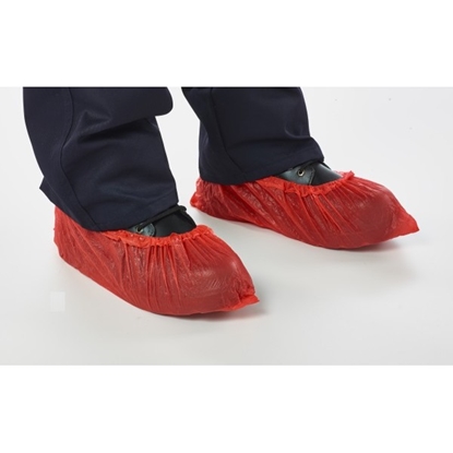 Picture of RELDEEN CPE DISPOSABLE OVERSHOE 16"- RED