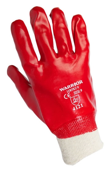 Picture of PVC KNIT WRIST GLOVES RED