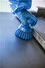 Picture of Vikan 38853 Round Hand Scrub Ø110mm- Hard Bristles Blue