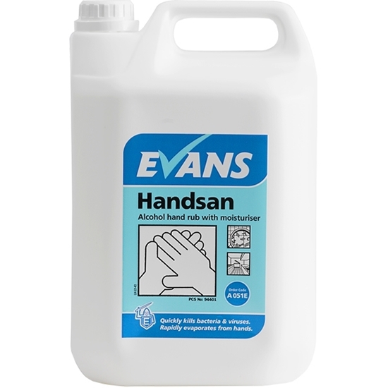 Picture of EVANS HANDSAN 70% ALCOHOL SANITISER 5LTR