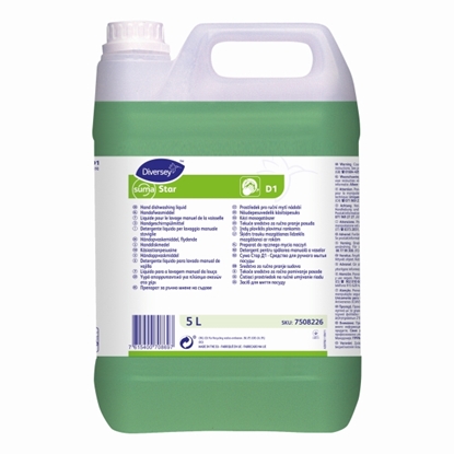 Picture of 7508226 Diversey D1 Suma Star Manual Dishwashing Liquid 5 Litre