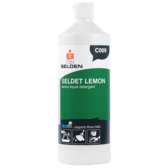 Picture of C009 Selden Seldet Lemon Concentrated Liquid Detergent 1 Litre