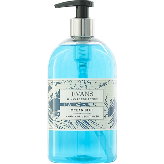 Picture of Evans Ocean Blue Revitalising Hand, Hair and Body Wash 6 X 500ML