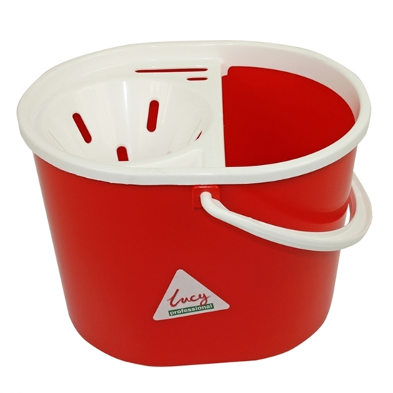 Picture of Oval Mop Bucket with Sieve 7 Litre- Red