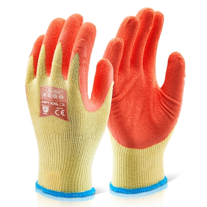Picture of Large Latex Coated Gloves Orange