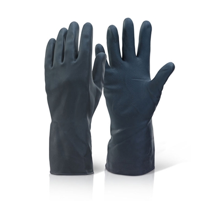 Picture of Household Heavy Weight Black Gloves Medium - Per Pair