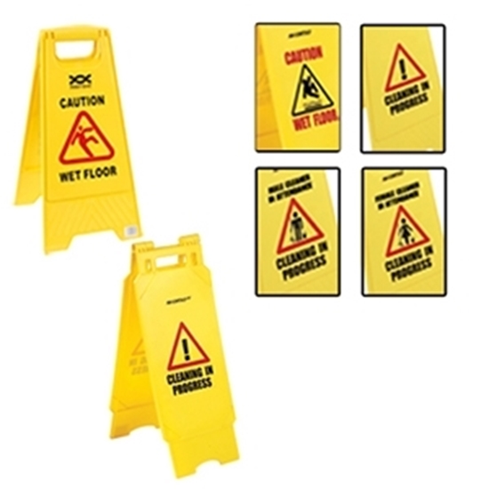 Picture of 'ECONOMY 62CM 'MALE/FEMALE CLEANER IN ATTENDANCE' SAFETY SIGN-