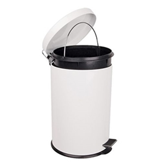 Picture of Steel Pedal Bin liner 12 Litre White Powder Coated Finish