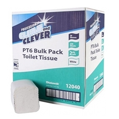 Picture of Clean and Clever Bulk Pack Toilet Tissue PT6 2 PLY WHITE