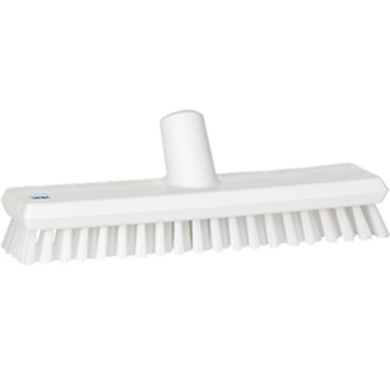 Picture of Vikan 70415 Deck Scrub 270mm Waterfed Very Hard Bristles- White