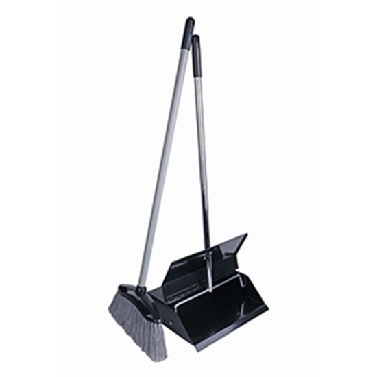 Picture of BLACK ENAMEL LOBBY DUSTPAN AND BRUSH COMBO