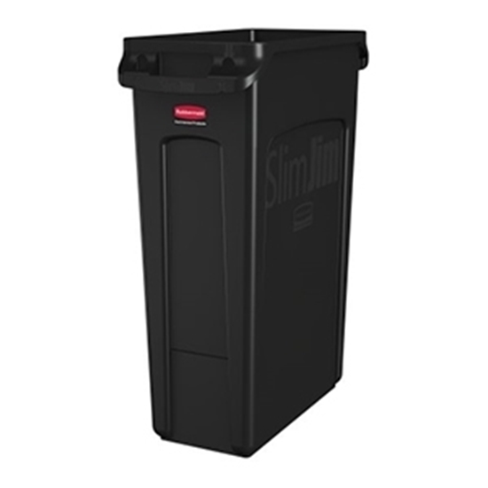 Picture of Rubbermaid Slim Jim 87 Litre with Venting Channels- Black