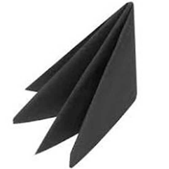 Picture of Swantex Black Napkin 40cm 3 Ply