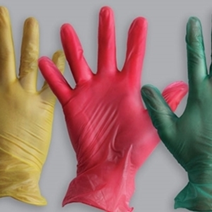 Picture of Large P/Free Red Vinyl Disposable Glove [100]