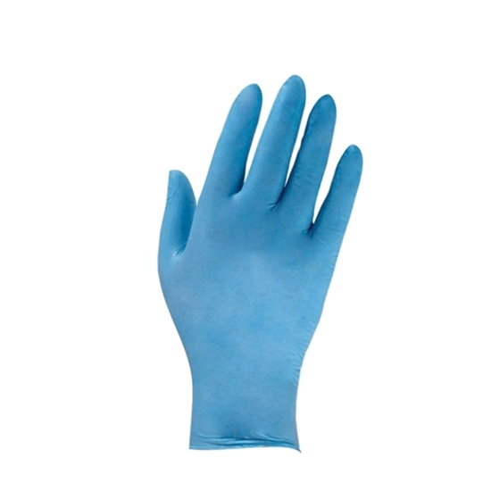 Picture of Blue Hybrid Disposable Powder Free Glove- Size Small