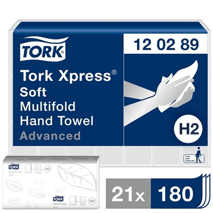 Picture of Tork Xpress H2 Soft Multifold Hand Towel 2 Ply White