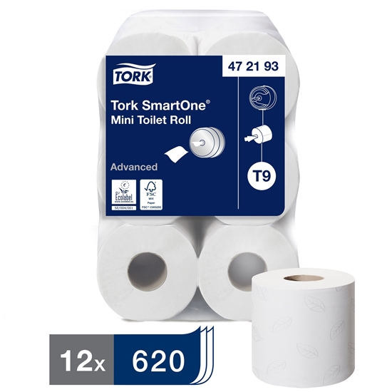 Picture of Tork SmartOne® Mini Toilet Roll 2 Ply White