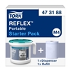 Picture of Tork Reflex Portable Centrefeed Dispenser System Starter Pack (Includes Blue Roll)