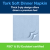 Picture of Tork Soft Light Blue Dinner Napkin 3 Ply