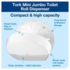 Picture of Tork T2 555000 Mini Jumbo Toilet Roll Dispenser White