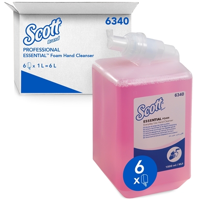 Picture of 6340 Scott Essential Foam Everyday Use Hand Cleanser Pink 6x1 Litre