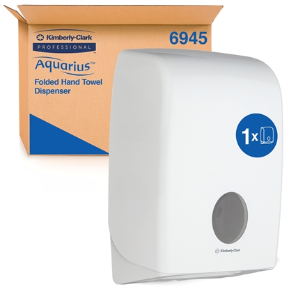 Picture of Aquarius Folded White Hand Towel Dispenser