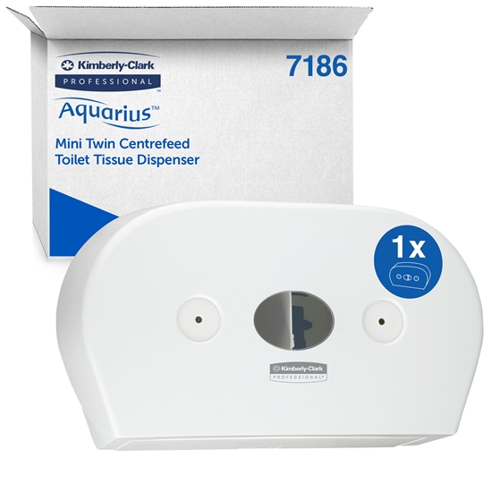 Picture of Kimberly Clark 7186 Scott Control Toilet Tissue Dispenser for Centrefeed Roll- White