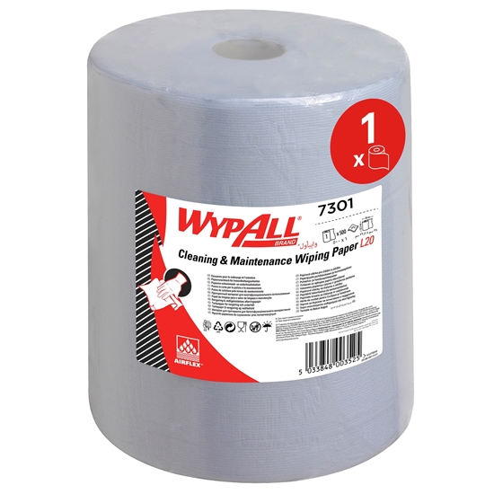 Picture of 7301 WYPALL L20 EXTRA+ WIPER BLUE ROLL [2 PLY)