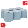 Picture of Wypall 7302 L20 Industrial Wiping Paper Centrefeed 2 Ply- Blue