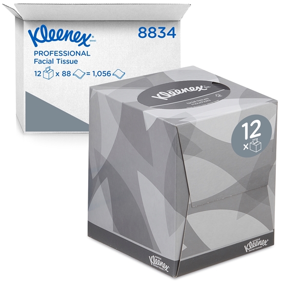 Picture of 8834 Kleenex Facial Tissue Cube 2 Ply- White