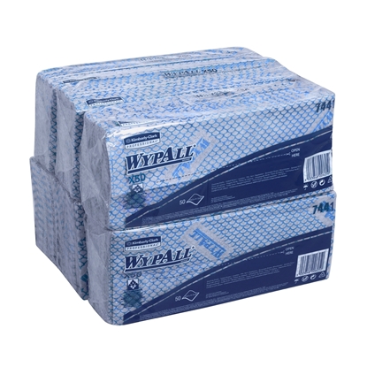 Picture of 7441 WYPALL X50 CLEANING CLOTHS INTERFOLD BLUE [6]