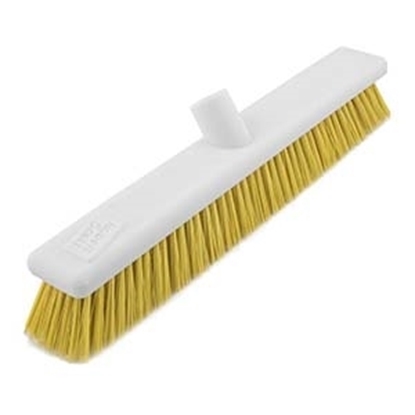 Picture of Washable Polypropylene Broom 30cm (12")- Stiff Bristles Yellow