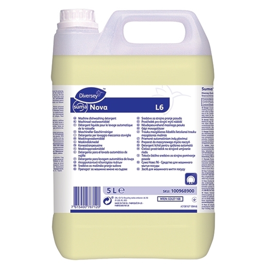 Picture of Diversey Suma Nova L6 Dishwashing Detergent L6 for All Water Types 5 Litre