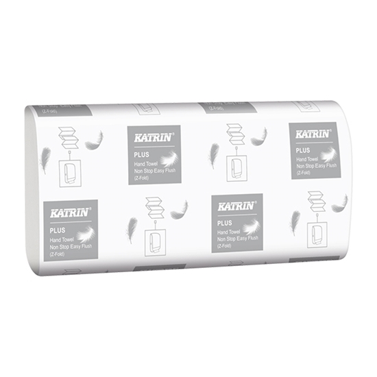 Picture of Katrin Plus 61624 Hand Towel Non Stop EasyFlush M2 Handy Pack- 2 ply White