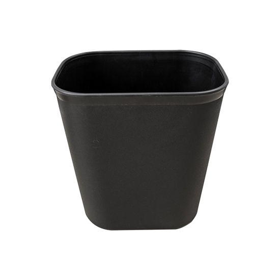 Picture of Rectangular 12 Litre Plastic Waste Basket Bin Black