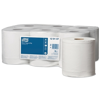 Picture of Tork M2 Basic Centrefeed Paper 2 Ply White