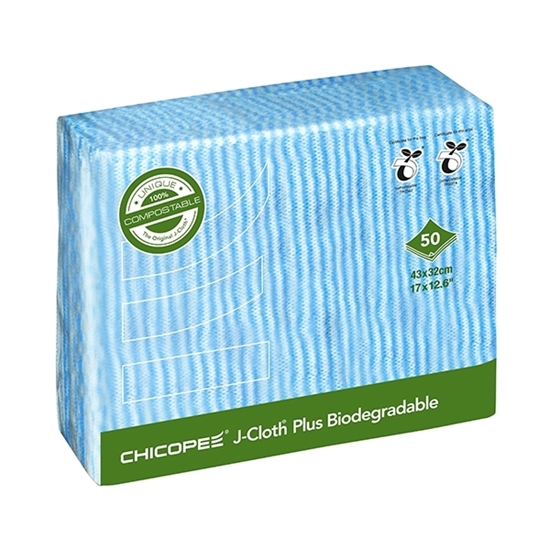 Picture of Chicopee J-Cloth Plus Biodegradable & Compostable Blue