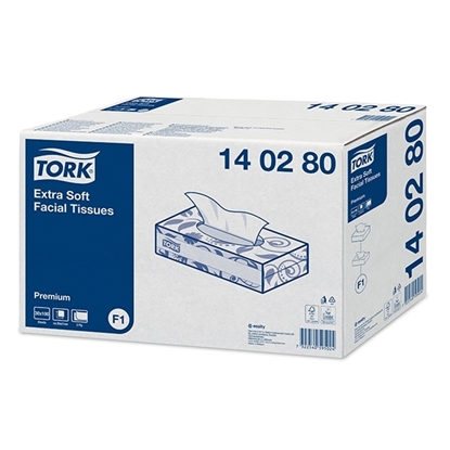 Picture of Tork 140280 Extra Soft Facial Tissues Premium 2 Ply White