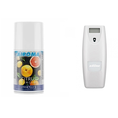 Picture of Vectair Airoma Starterkit- Dispenser with Citrus Tingle fragrance refill 270ml