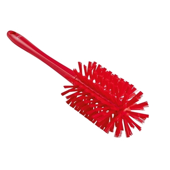 Picture of Vikan Pipe Brush with Handle Ø90MM One Piece Medium/Hard Bristles RED