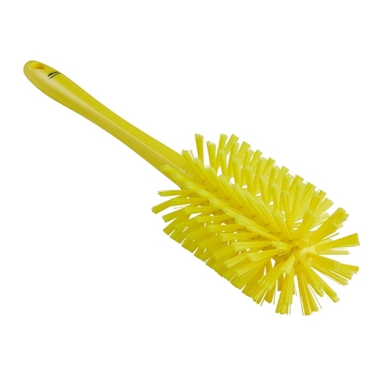 Picture of Vikan Pipe Brush with Handle Ø90MM One Piece Medium/Hard Bristles YELLOW