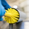 Picture of Vikan Pipe Brush with Handle Ø90MM One Piece Medium/Hard Bristles YELLOW