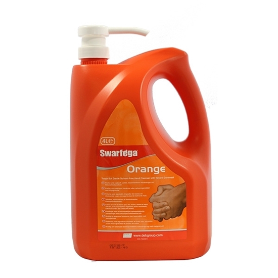 Picture of Swarfega Orange Solvent-free Heavy Duty Hand Cleaner Pump Bottle 4 LITRE